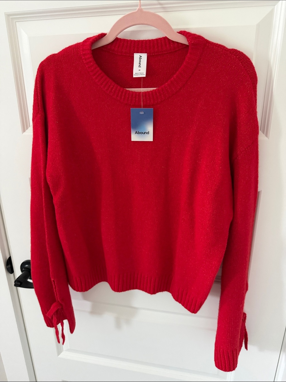 Abound Bright Red Crewneck Sweater